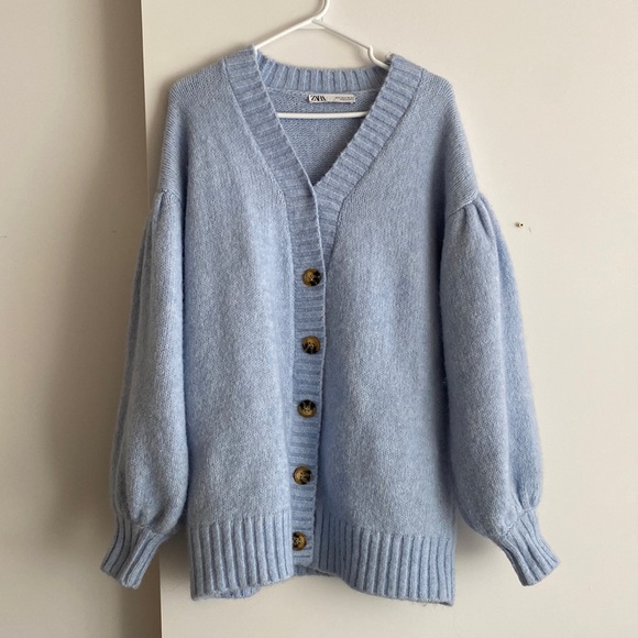 ZARA cardigan w / puffy sleeves - Picture 4 of 6